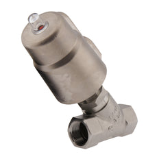 G1-1/4'' PTFE 25bar NC Válvula de asiento angular (Cierre Ag. Flujo) Acero inoxidable/latón AL2