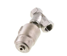 G1'' PTFE 16bar NO Válvula de asiento inclinado Acero inoxidable/latón AL2