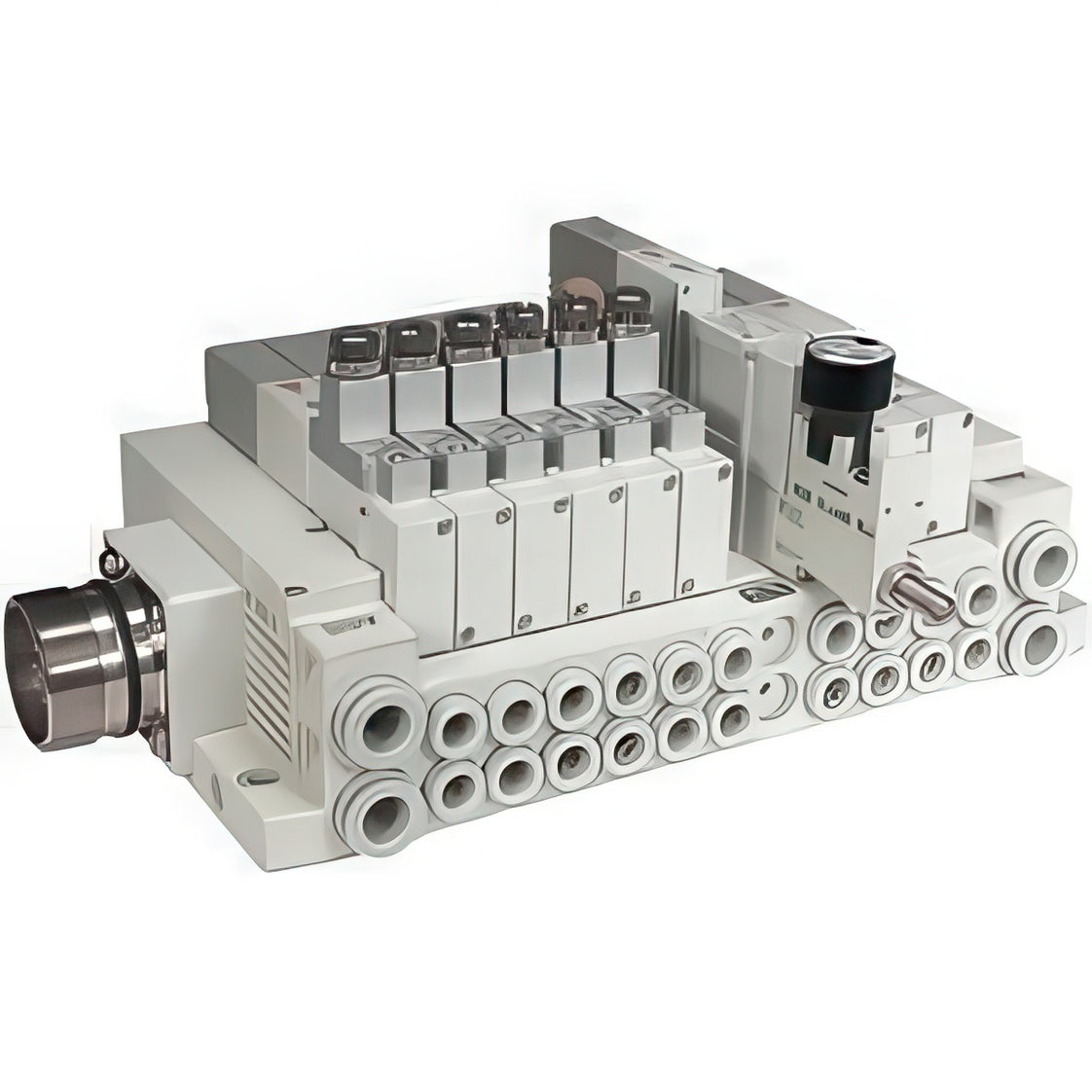 SMC Colector De Tipo Cassette Con Conector Circular 8mm/10mm Push-In - SS5V2-W16CD-04B-C8
