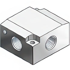 Placa Base SMC G1/8'' Para La Serie VP300/500/700 - VP300-202-1F