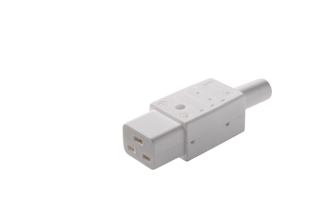 Martin Kaiser Toma de corriente IEC para aparatos C19 16 Amp blanco ártico - 763/KWS [58 Piezas]