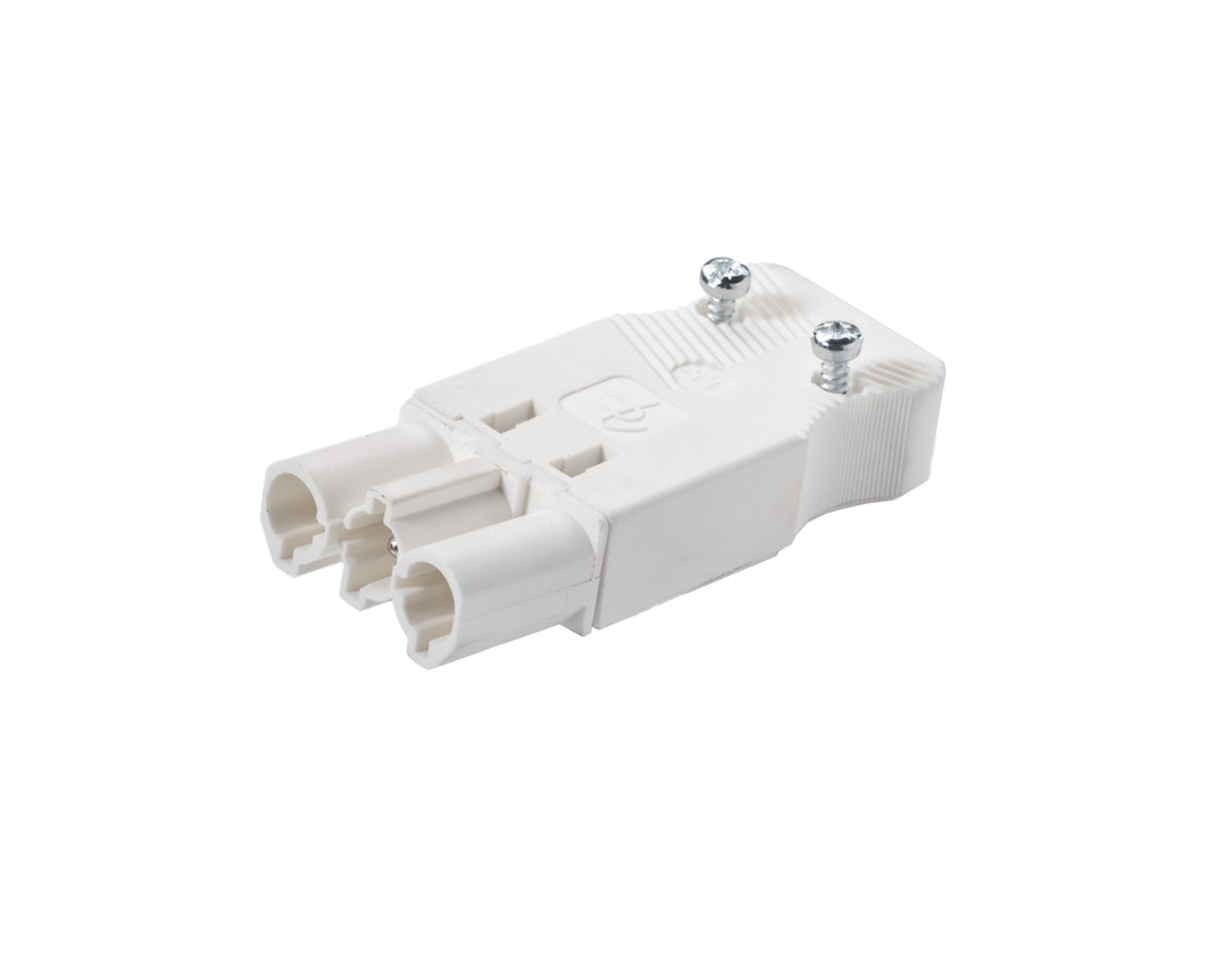 Martin Kaiser AC166 Enchufe macho tripolar 16 Amp 250V Blanco - 1162/ws [5 Piezas]