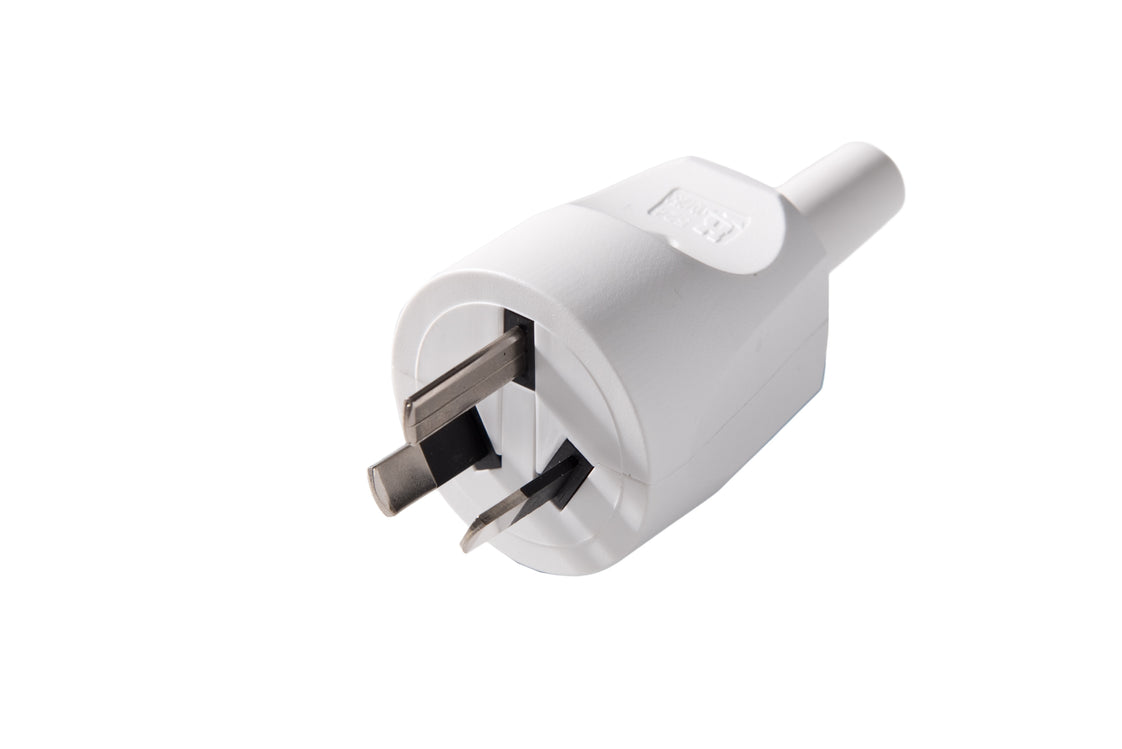 Martin Kaiser Enchufe Australiano Tipo I Blanco 10 Amp Con Contacto De Tierra - 524N/kws [40 Piezas]