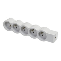 Legrand Enchufe Estándar 5x2P Con Toma de Tierra Sin Cable Blanco-Gris (Enchufe Europeo) - 049498 [10 Piezas]