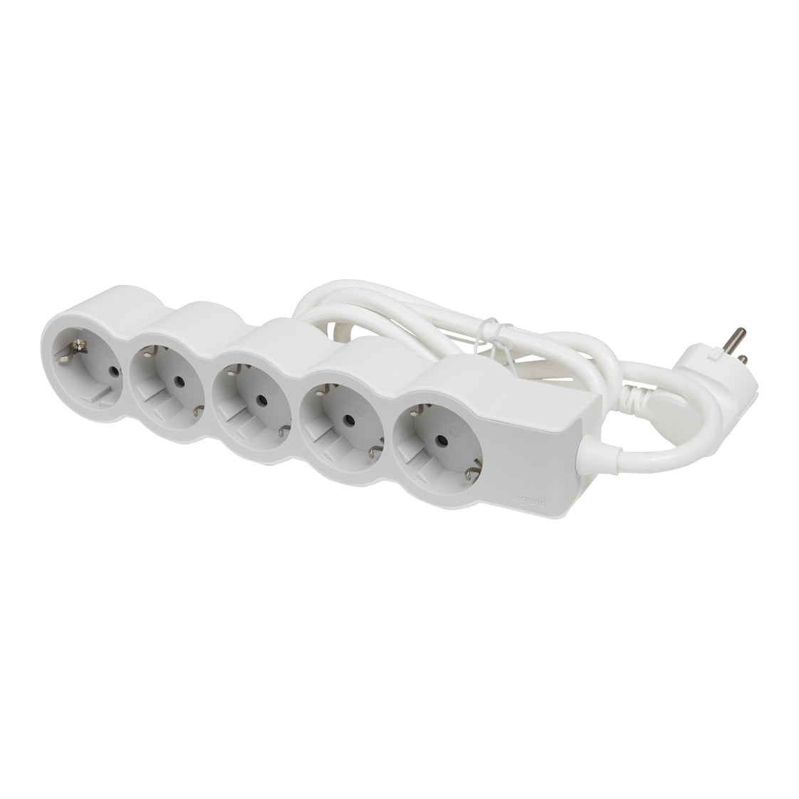 Legrand Enchufe Estándar 5x2P+A Cable 1,5m Blanco-Gris (Enchufe Europeo) - 694555 [10 Piezas]