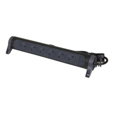Legrand Premium Regleta de 6 tomas con cable de 3 m - Negro (Enchufe Europeo) - 049463 [5 Piezas]