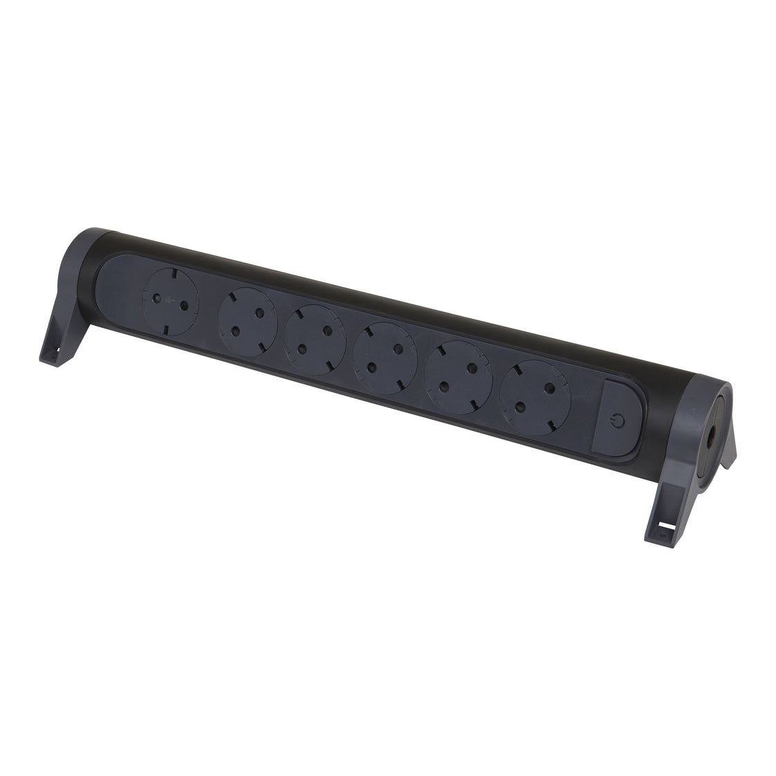 Legrand Montable y Giratorio 6x2P+A Sin Cordón Negro (Enchufe Europeo) - 694548 [5 Piezas]