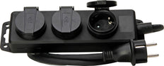 Kopp 3V Centa Cord Central Negro IP44 Cubierta Con 1.4M Cord - 223003044 [5 Piezas]