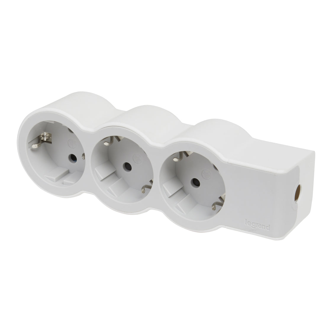 Legrand Toma de corriente estándar 3x2P+A sin cable Blanco-Gris (Enchufe Europeo) - 694573 [10 Piezas]