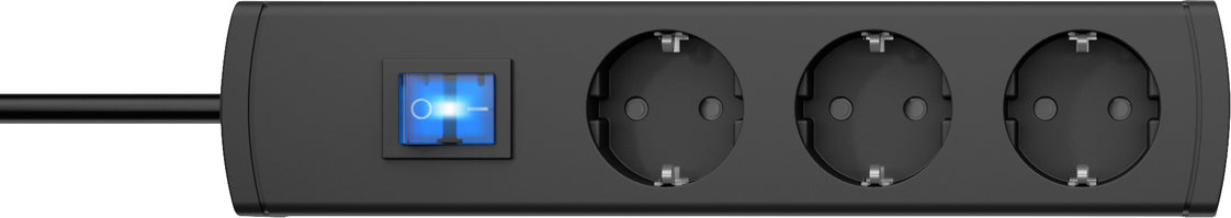 Kopp Universal Plus Interruptor de 3 tomas Cable Antracita 1,4m - 232505009 [4 Piezas]