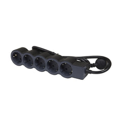 Legrand Enchufe Estándar 5x2P+A Cable 3m - Negro - 694564 [10 Piezas]