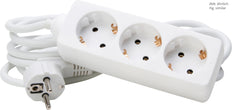 Kopp Enchufe de Mesa Blanco de 3 Vías con Cable de 3 Metros - 128688650 [10 Metros]