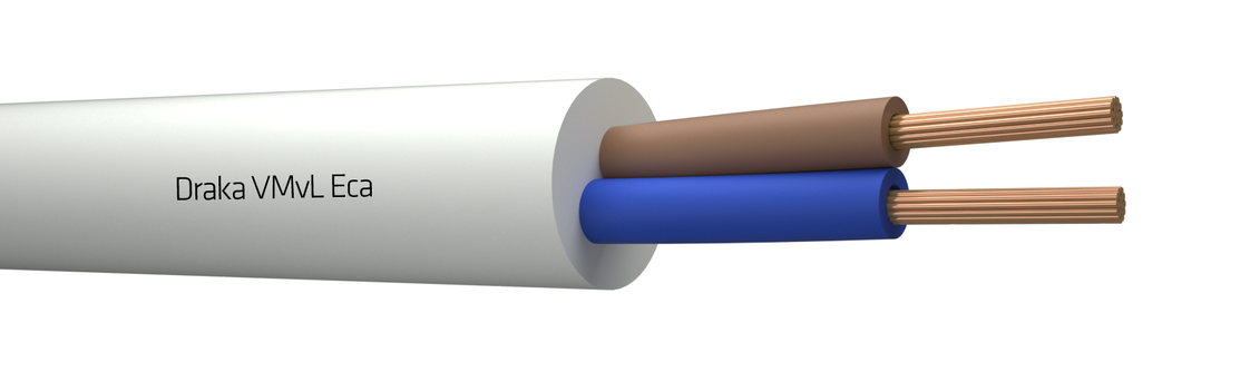 Cable De Vinilo Flexible Draka 2x1mm Blanco Clase Eca - 803867 [100 Metros]