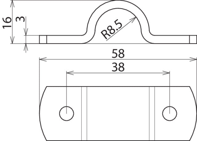 Grapa Dehn Al Rd16 Con Distancia De Taladro 38mm 2XM6 - 490022 [100 Piezas]