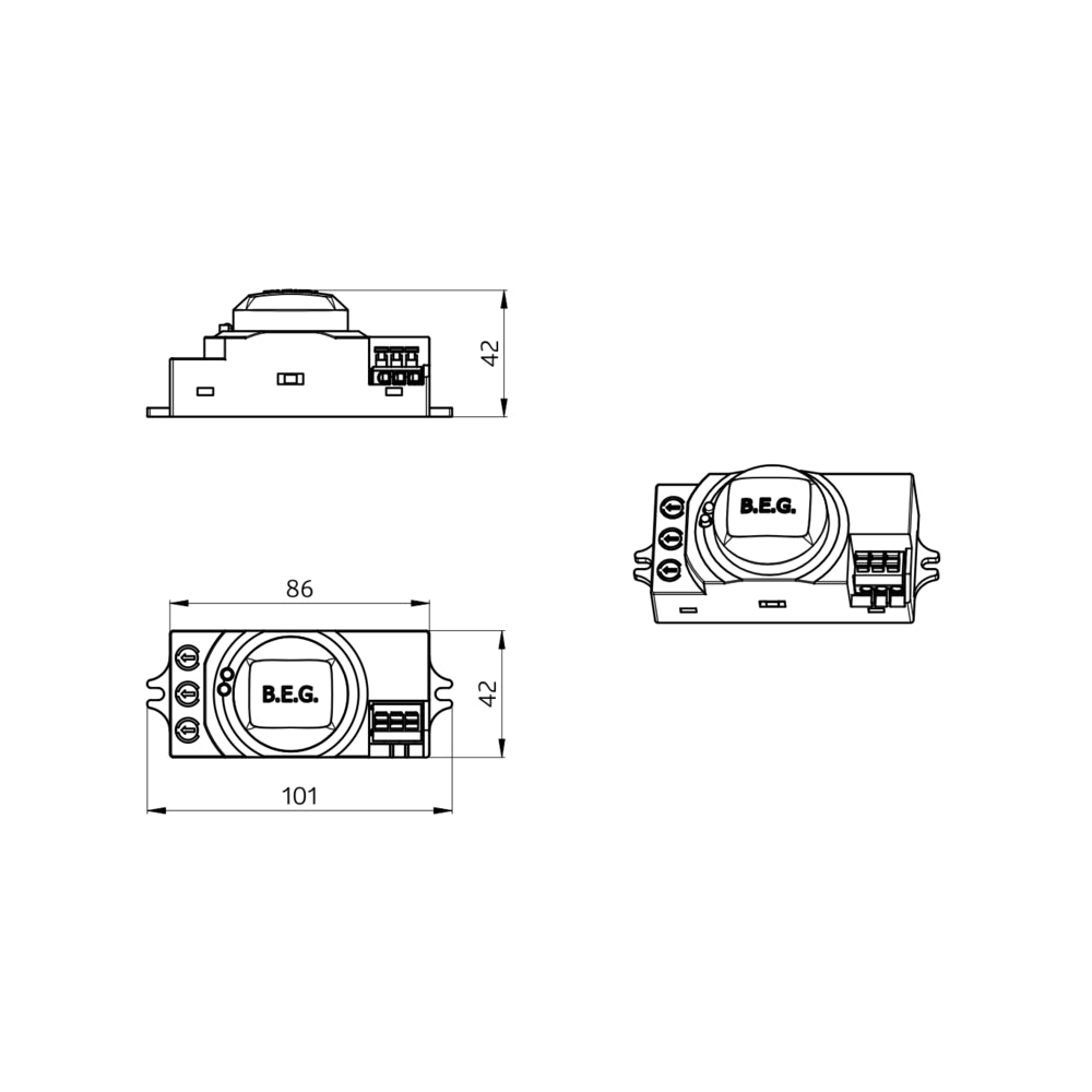 Interruptor de Movimiento BEG Luxomat (completo) - 94401