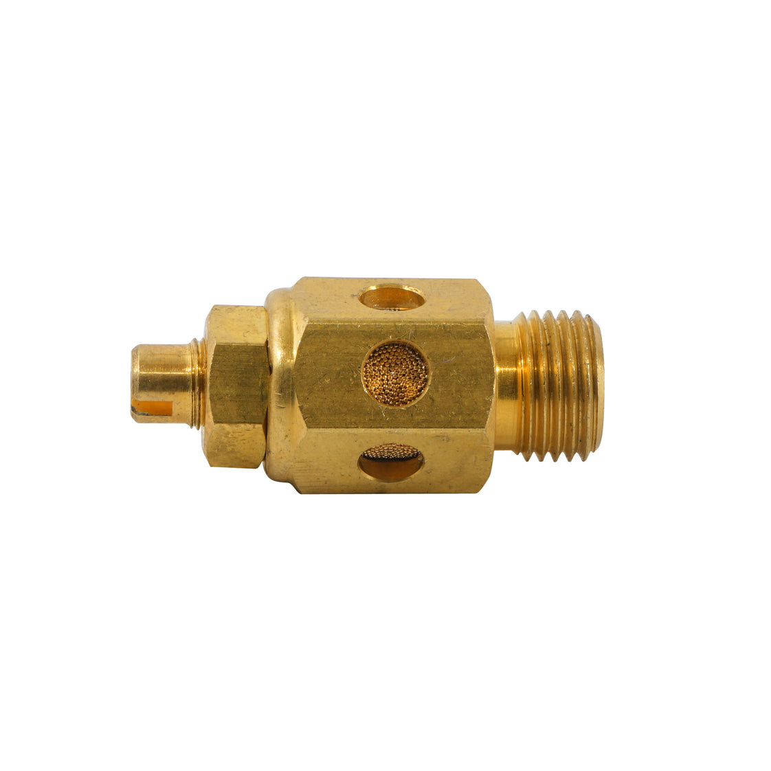 Válvula de mariposa de latón 1/4" NPT con silenciador [50 piezas]