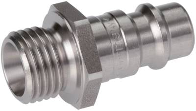Acero inoxidable 316L DN 7.2 (Euro) Acoplamiento de aire Enchufe G 1/8 pulgadas Macho Doble Cierre