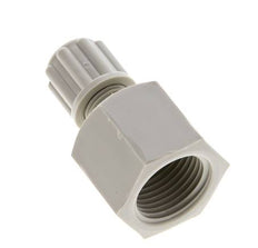 Accesorio de compresión recto de PP de 6x4 mm y G3/8'' con rosca hembra 10 bar