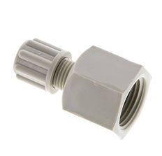 Accesorio de compresión recto de PP de 6x4 mm y G3/8'' con rosca hembra 10 bar
