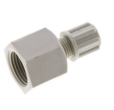 Accesorio de compresión recto de PP de 6x4 mm y G3/8'' con rosca hembra 10 bar