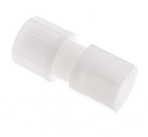 10x8mm & G1/4'' Racor de compresión recto de PVDF con rosca hembra 10 bar