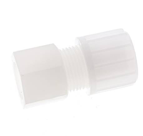 14x12mm & G3/8'' Racor de compresión recto de PVDF con rosca hembra 10 bar
