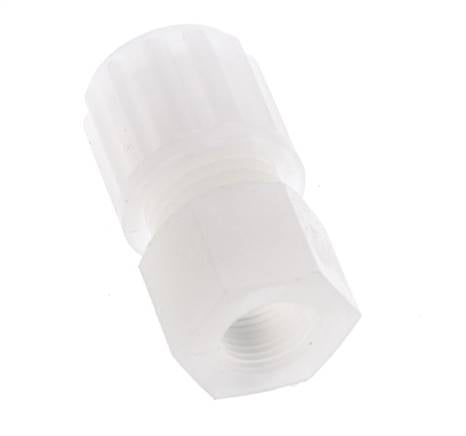 Racor de compresión recto de PVDF 8x6 mm y G1/8'' con rosca hembra 10 bar