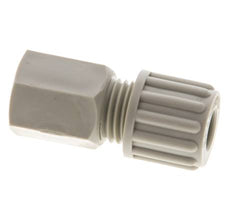 Racor de compresión recto de PP 8x6 mm y G1/4'' con rosca hembra 10 bar