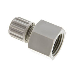 Racor de compresión recto de PP 8x6 mm y G1/2'' con rosca hembra 10 bar