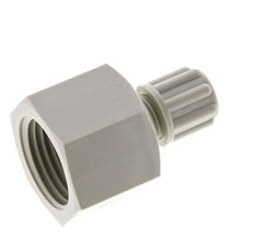 Accesorio de compresión recto de PP de 6x4 mm y G1/2'' con rosca hembra 10 bar