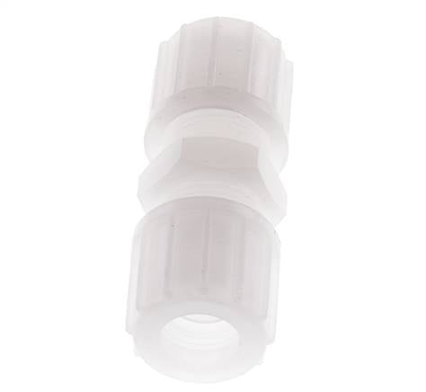 Racor de compresión recto de PVDF de 14x12 mm 10 bar