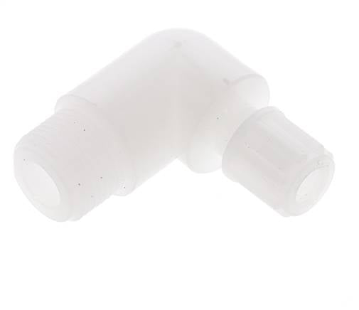 Accesorio de compresión acodado de PVDF de 6x4 mm y G3/8'' con rosca macho 10 bar