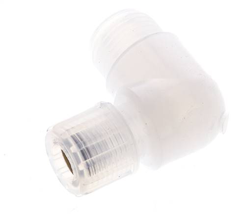 10x8mm & G1/2'' PFA Racor de corte acodado con roscas macho 10 bar