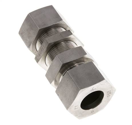 25S Racor recto de acero inoxidable Pasamuros 400 bar ISO 8434-1