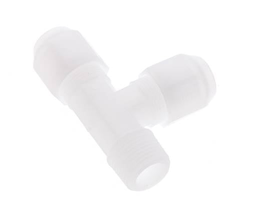 8x10mm & R3/8'' PP Right Angle Hose Fitting with Male Threads 10bar/145psi [2 Piezas]