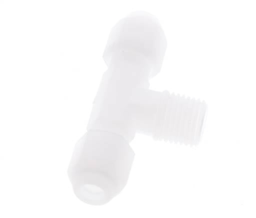 4X6 Mm&R1/4'' PP Conector En Forma De T Para Manguera Con Rosca Macho 10Bar/145Psi [2 Piezas]