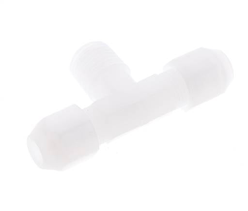 4X6 Mm&R1/4'' PP Conector En Forma De T Para Manguera Con Rosca Macho 10Bar/145Psi [2 Piezas]