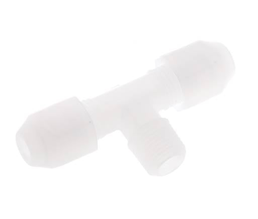 2X4 Mm&R1/8'' PP Forma T Tee Conector De Manguera Con Rosca Macho 10Bar/145Psi [2 Piezas]