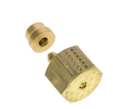 Racor de compresión recto de latón de 4 mm DN 1275 bar DIN EN 1254-2