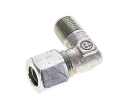 1/8'' NPT Macho x 8LL Codo de acero galvanizado de 90 grados Anillo de corte 100 Bar DIN 2353