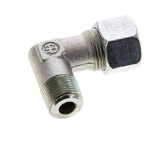 3/8'' NPT Macho x 12S Codo de acero galvanizado de 90 grados Anillo de corte 630 Bar DIN 2353