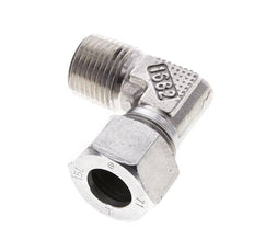 1/2'' NPT Macho x 15L Acero inoxidable Codo de 90 grados Anillo de corte 315 Barra DIN 2353