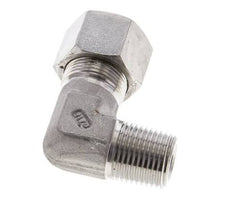 1/2'' NPT Macho x 16S Acero inoxidable Codo de 90 grados Anillo de corte 400 Bar DIN 2353