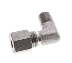 1/4'' NPT Macho x 8S Acero inoxidable Codo de 90 grados Anillo de corte 630 Barra DIN 2353