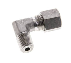 1/4'' NPT Macho x 8S Acero inoxidable Codo de 90 grados Anillo de corte 630 Barra DIN 2353