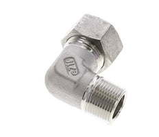 3/4'' NPT Macho x 22L Acero inoxidable Codo de 90 grados Anillo de corte 160 Bar DIN 2353