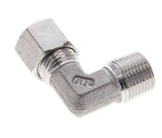 3/8'' NPT Macho x 10L Acero inoxidable Codo de 90 grados Anillo de corte 315 Barra DIN 2353
