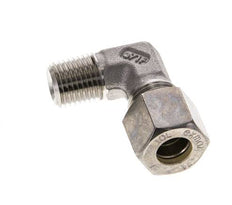 1/4'' NPT Macho x 10L Acero inoxidable Codo de 90 grados Racor de compresión 315 Bar DIN 2353