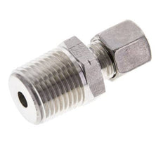 1/2'' NPT Macho x 8L Anillo de corte recto de acero inoxidable 315 Barra DIN 2353