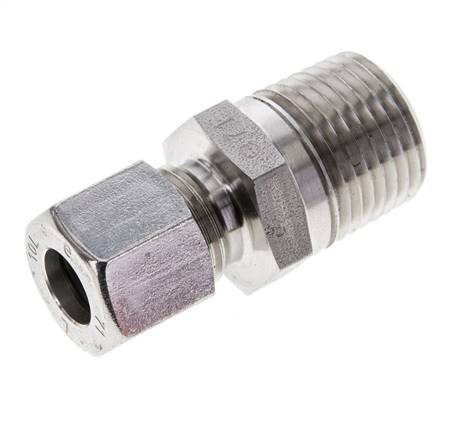 1/2'' NPT Macho x 10L Anillo de corte recto de acero inoxidable 315 Barra DIN 2353